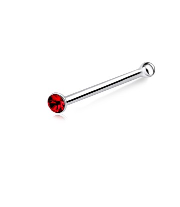 1.6mm Round Rhinestone Silver Bone Nose Stud NSKD-55